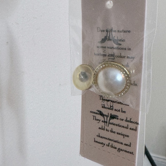 Nanette Lepore White Tweed Double Breasted Blazer Jacket Gold Buttons Size L - Picture 9 of 9